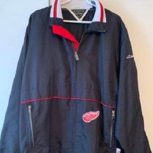 Men's Size XL Rival NHL Red Wings Nylon Black Jacket